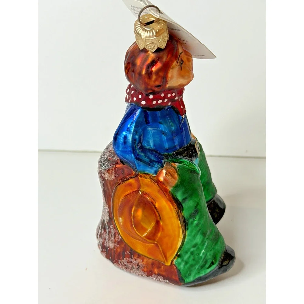 Christopher Radko Vintage 1996 Billie Joe Country Boy Glass Ornament Poland